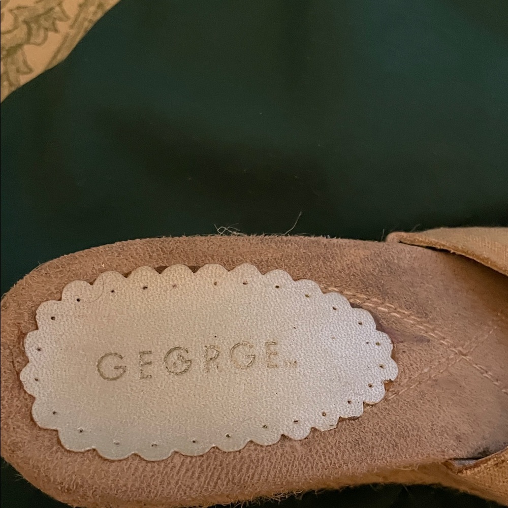 George Women's Beige Wedge Sandals - Picture 2 of 3